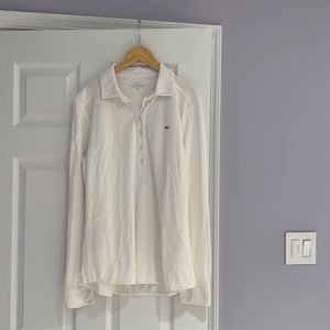 Worn once!  Vineyard Vines LS pique knit top - size M